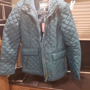 Joules teal quilted jacket